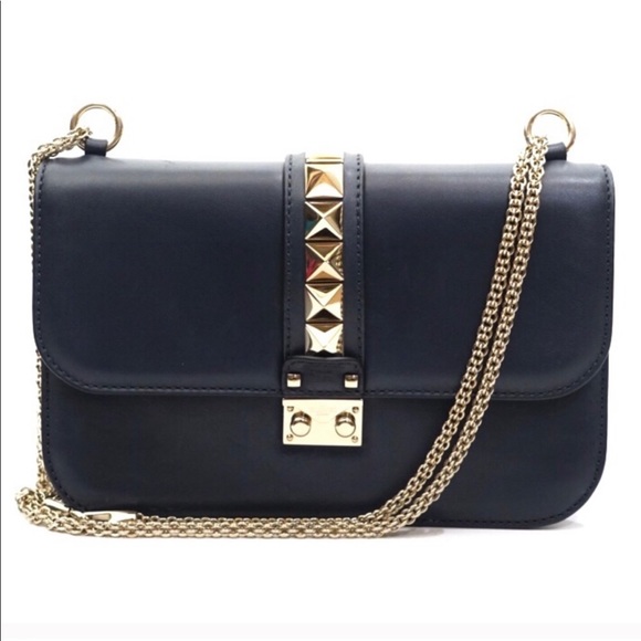 Valentino Handbags - Valentino Garavani Medium Lock Studded Leather Bag